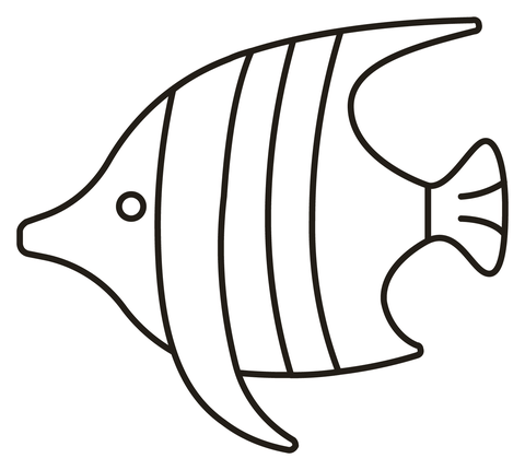 Tropical Fish Coloring Page